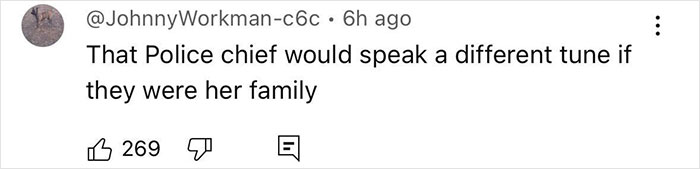 Screenshot of a social media post criticizing the police chief’s response to a single mom beaten by Cincinnati mob.