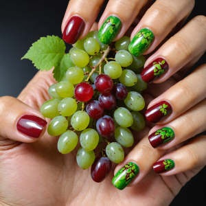 fruit colored nails