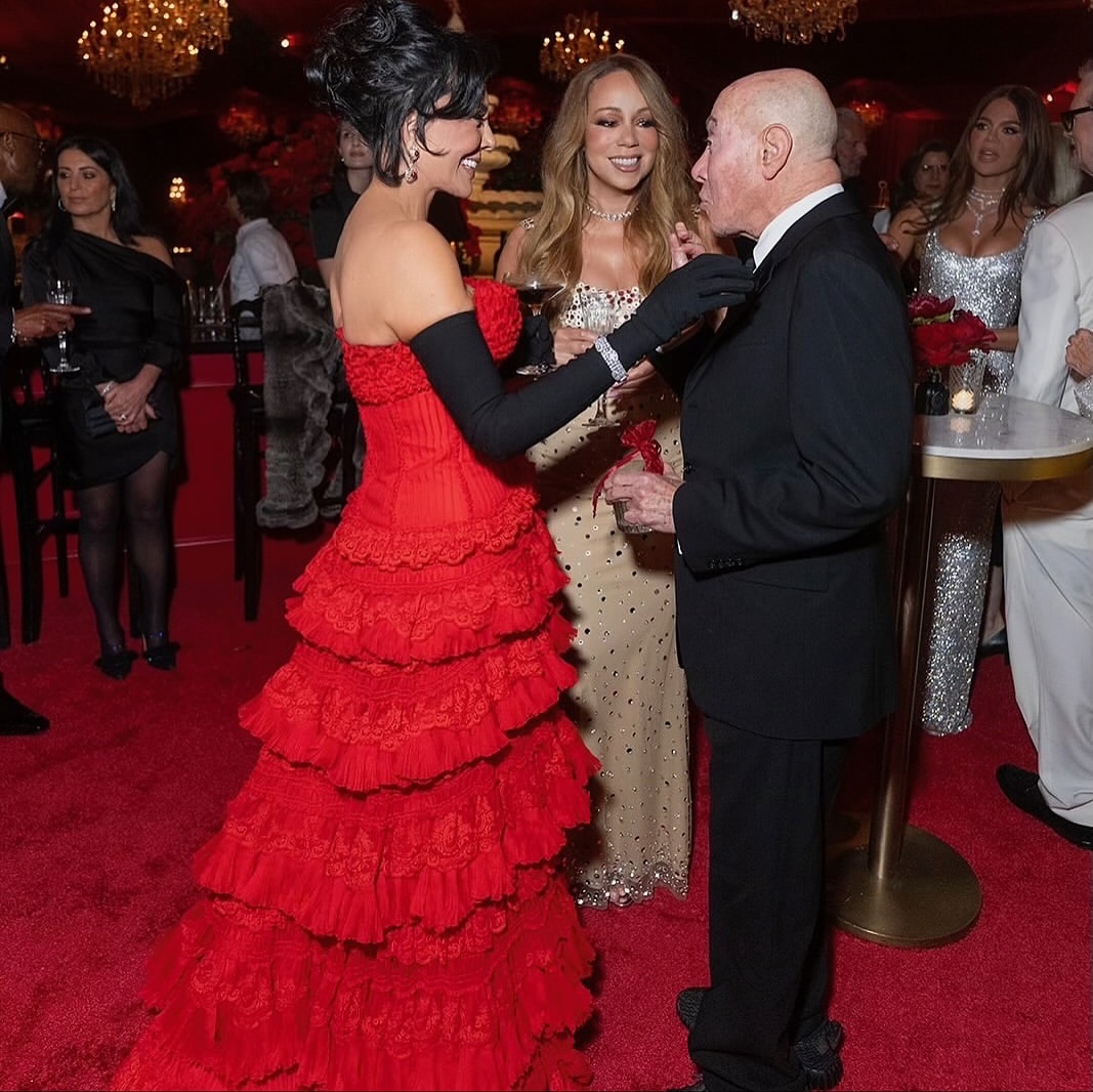 Kris Jenner Celebrated Her 70th Star Studded Birthday In A Red Strapless Givenchy Dress 21