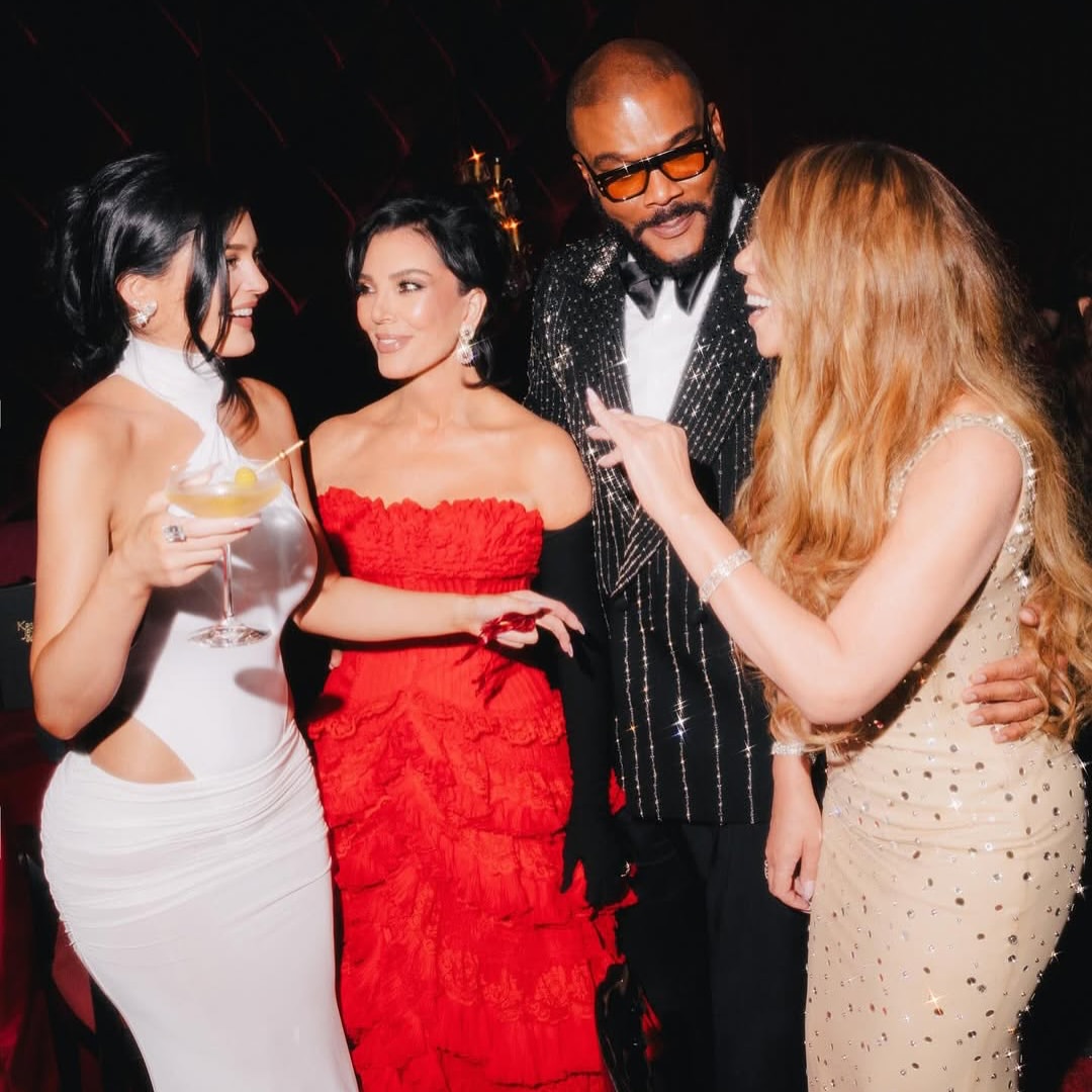 Kris Jenner Celebrated Her 70th Star Studded Birthday In A Red Strapless Givenchy Dress 3