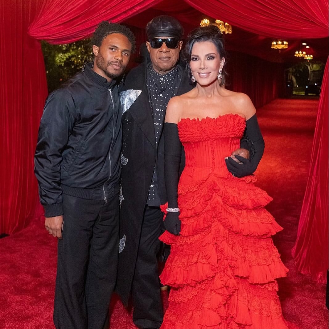 Kris Jenner Celebrated Her 70th Star Studded Birthday In A Red Strapless Givenchy Dress 8