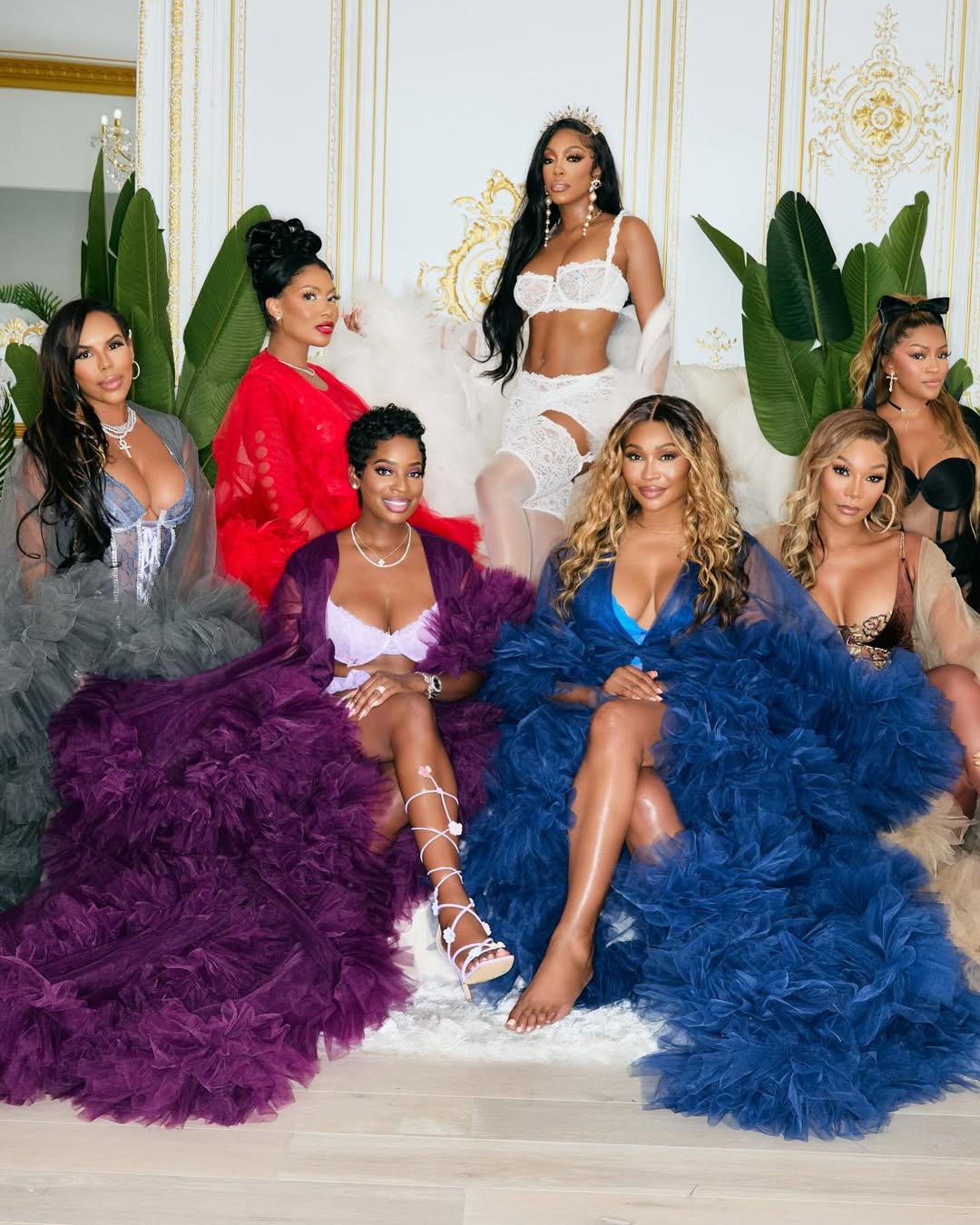 The Real Housewives Of Atlanta Season 16 Cast Promotes 22Pampered By Porsha22 In Colorful Oyemwen Robes Available At Fashion Bomb Daily Shop 2