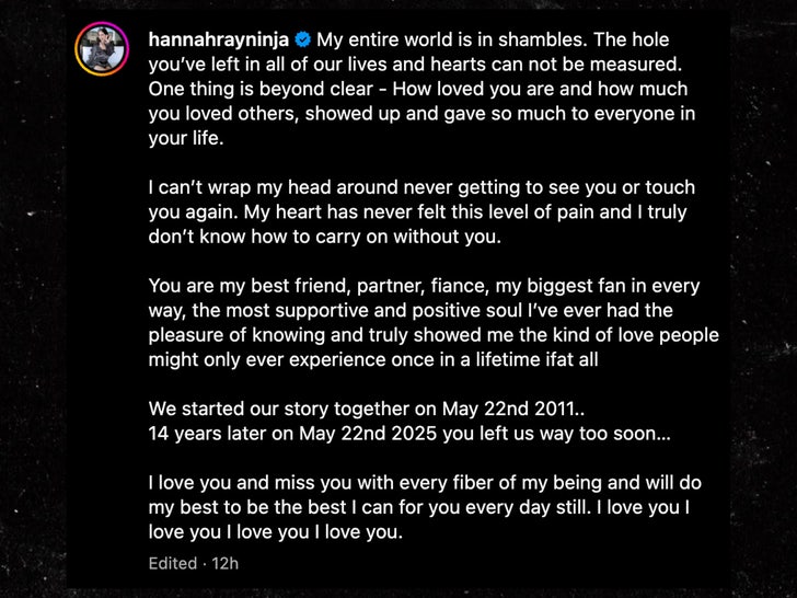 hannah ray daniel williams death caption instagram