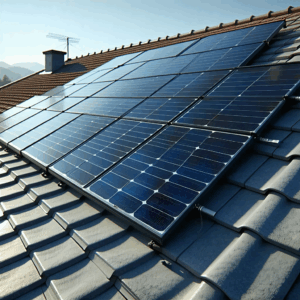 solar panels on roof