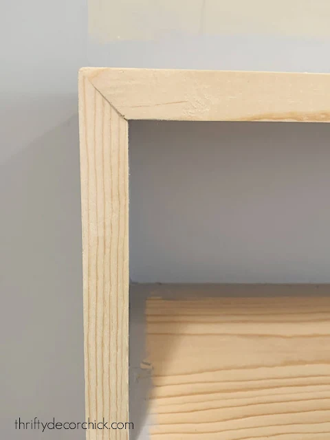 Building shelves above washer dryer