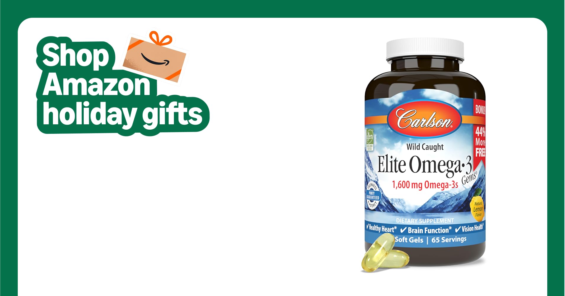 Amazon.com: Carlson - Elite Omega-3 Gems, 1600 mg Omega-3 Fatty ...