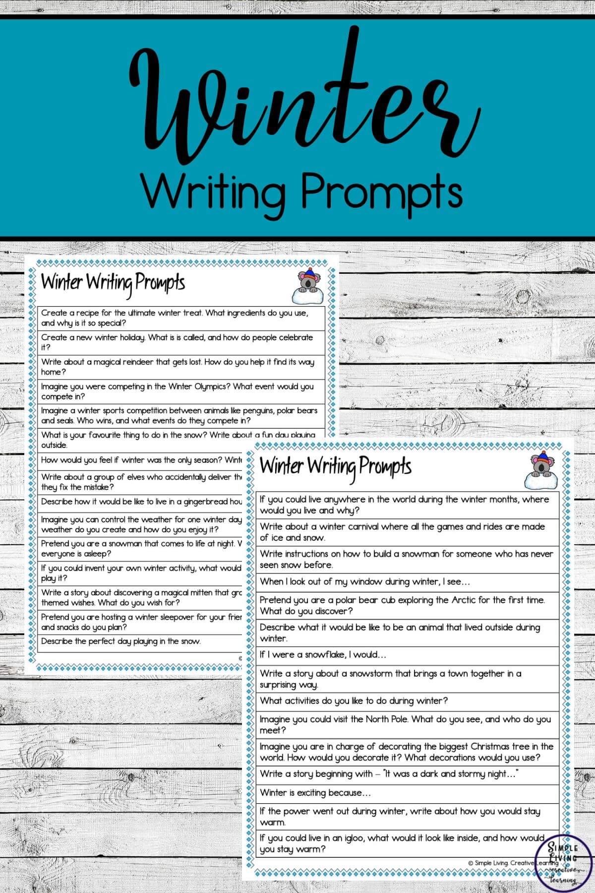 Winter Writing Prompts Tall