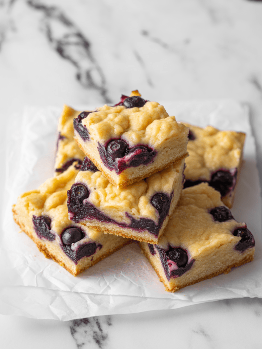 Lemon Blueberry Almond Flour Bars [high-protein + grain-free]